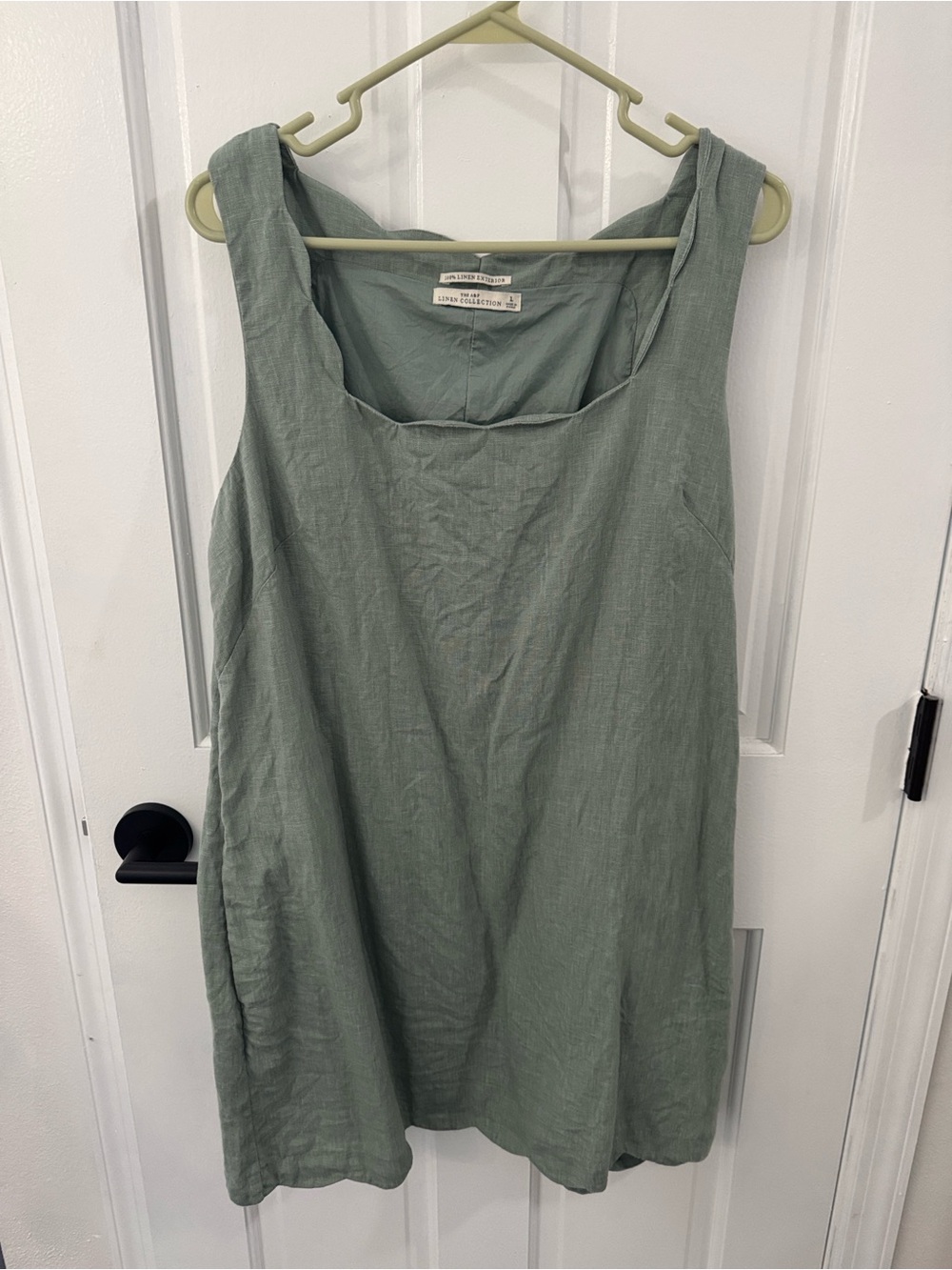 Abercrombie & Fitch Linen Dress in Sage Green - Picture 5 of 5